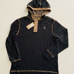 Men’s Hooded Henley, Large